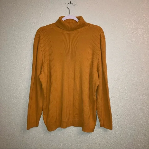 Women's Orange Turtleneck Sweater - Picture 1 of 5